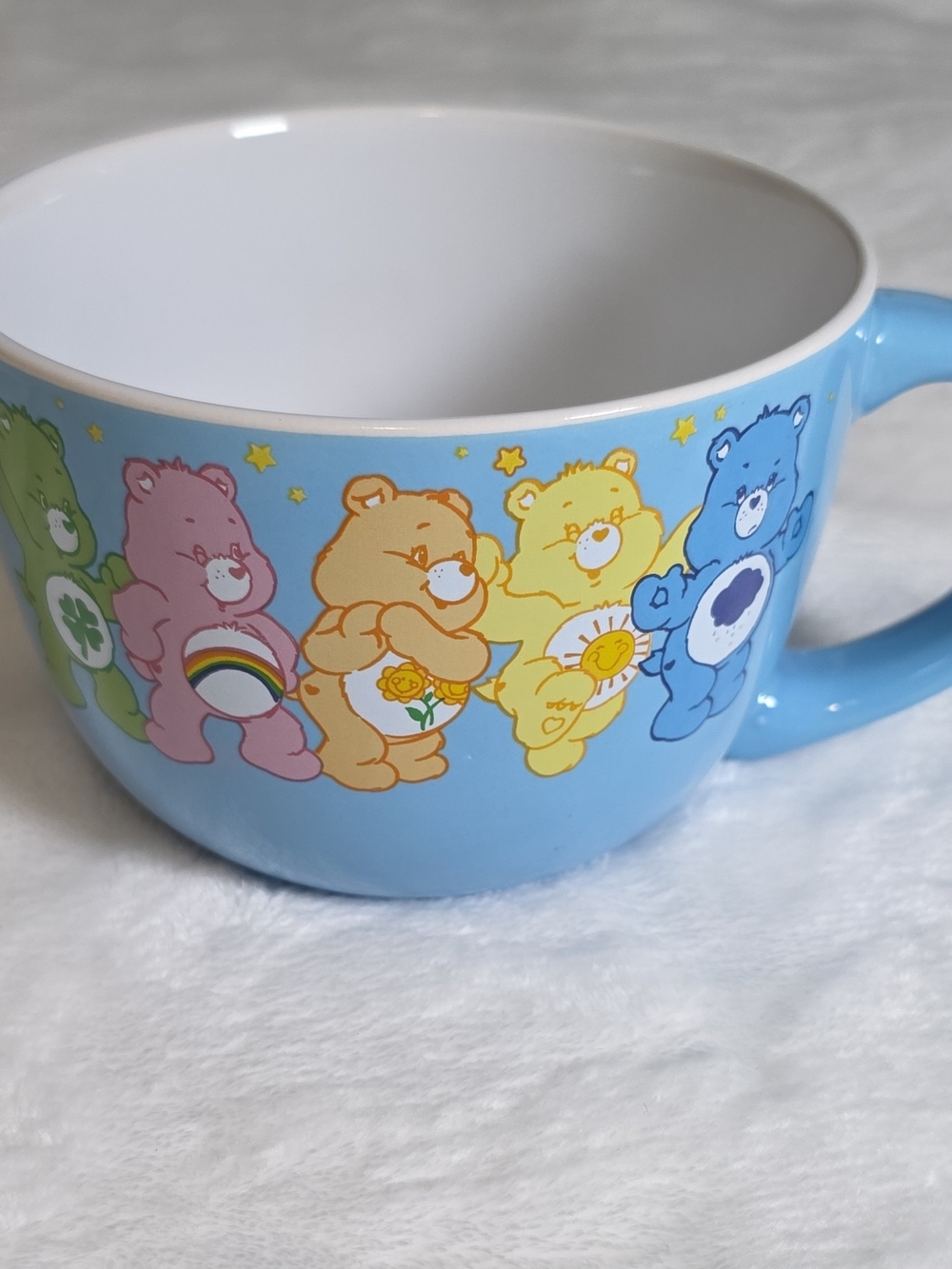 Silver Buffalo Care Bears Blue Ceramic Oversized Soup Mug Latte Cup 24 oz